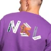 BLUZA BEZ KAPTURA STICKERS VIOLET