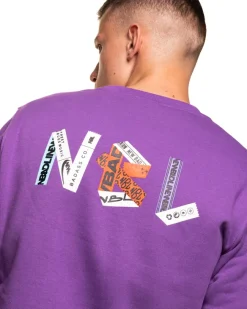 BLUZA BEZ KAPTURA STICKERS VIOLET