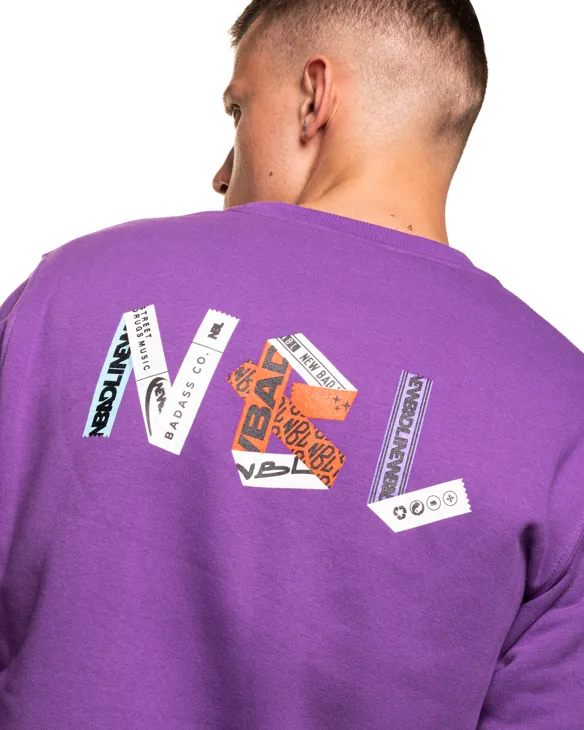 BLUZA BEZ KAPTURA STICKERS VIOLET