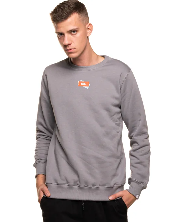 BLUZA BEZ KAPTURA STICKERS GREY