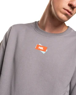 BLUZA BEZ KAPTURA STICKERS GREY