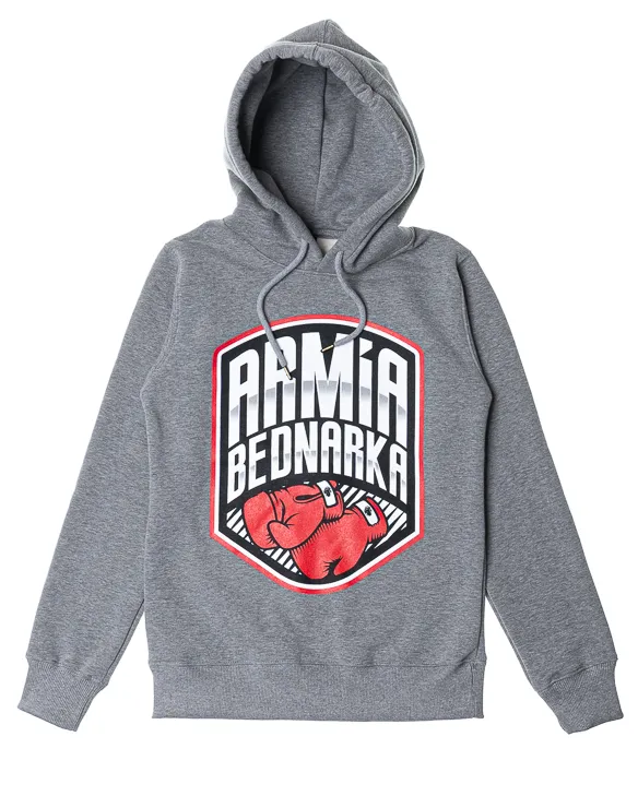 BLUZA Z KAPTUREM ARMIA BEDNARKA GREY
