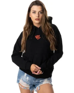BLUZA Z KAPTUREM DAMSKA HEART BLACK