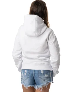 BLUZA Z KAPTUREM DAMSKA HEART WHITE