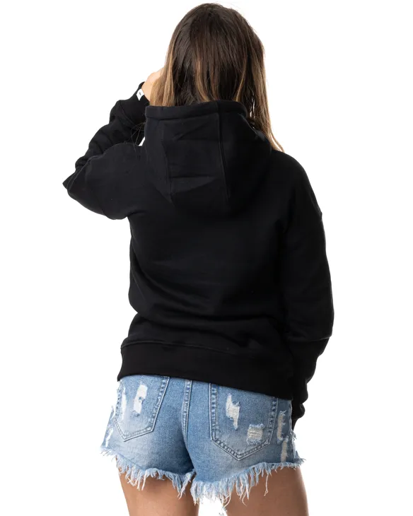 BLUZA Z KAPTUREM DAMSKA HEART BLACK