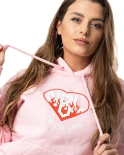 BLUZA Z KAPTUREM DAMSKA RISK PINK