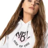 BLUZA Z KAPTUREM DAMSKA RISK WHITE