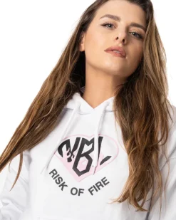 BLUZA Z KAPTUREM DAMSKA RISK WHITE