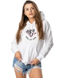 BLUZA Z KAPTUREM DAMSKA RISK WHITE