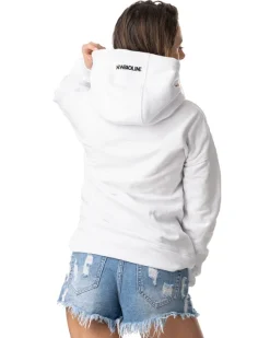 BLUZA Z KAPTUREM DAMSKA RISK WHITE