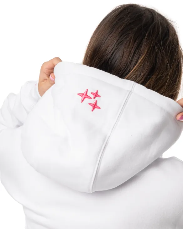 BLUZA Z KAPTUREM DAMSKA SWEET WHITE