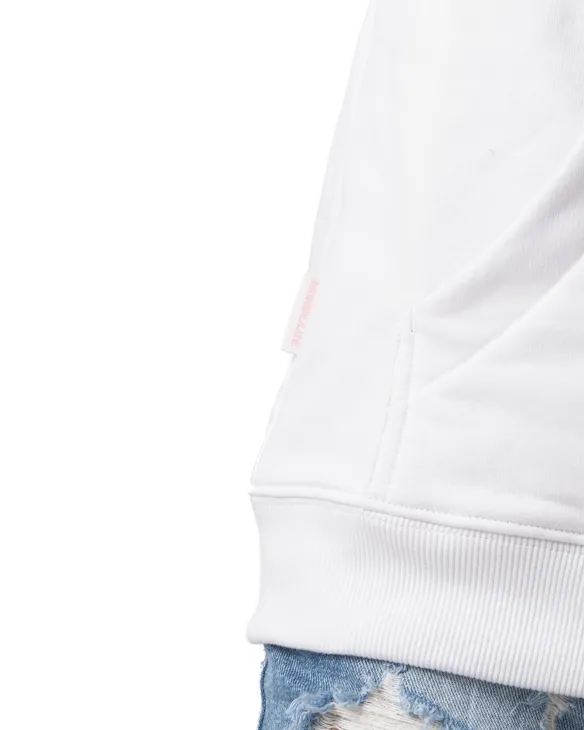 BLUZA Z KAPTUREM DAMSKA SWEET WHITE
