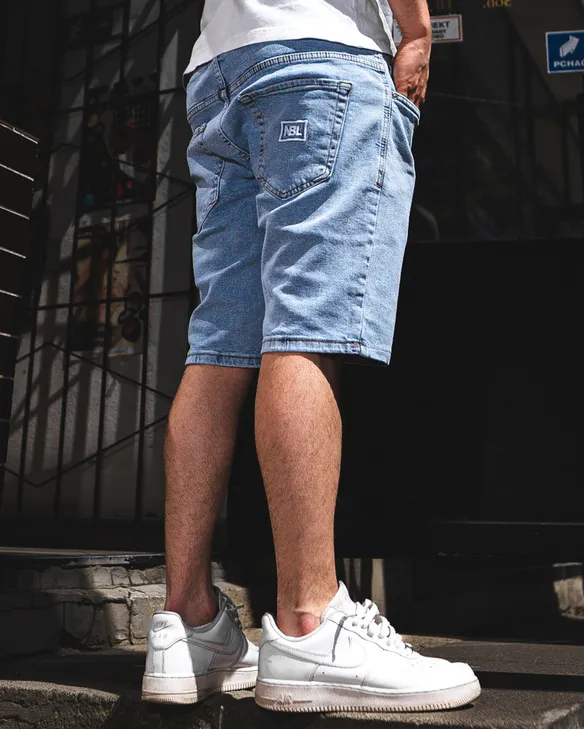 Krótkie Spodenki Jeans Icon Light Blue