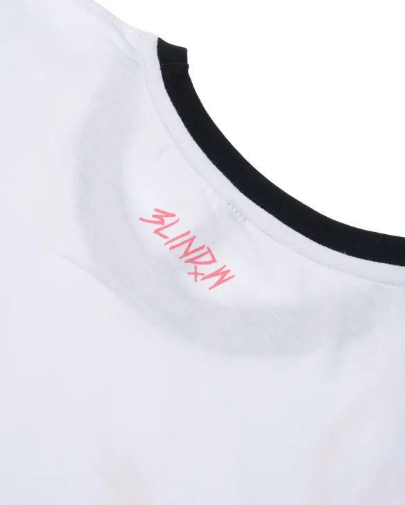 NBL X BLIND WEAR T-SHIRT DAMSKI WIFI WHITE-RASPBERRY