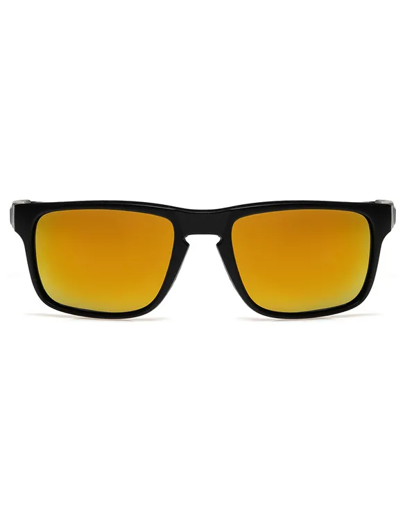OKULARY ACE POLARIZED BLACK MAT RED MIRROR 01-135