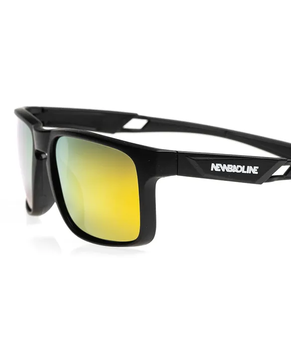 OKULARY ACE POLARIZED BLACK MAT RED MIRROR 01-135
