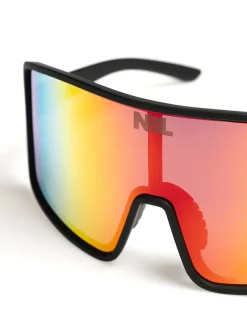 OKULARY BOLD BLACK RUBBER RED MIRROR 01-85
