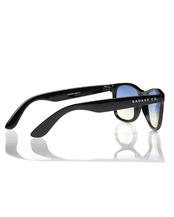 OKULARY CLASSIC BLACK FLASH BLUE / YELLOW 01-27