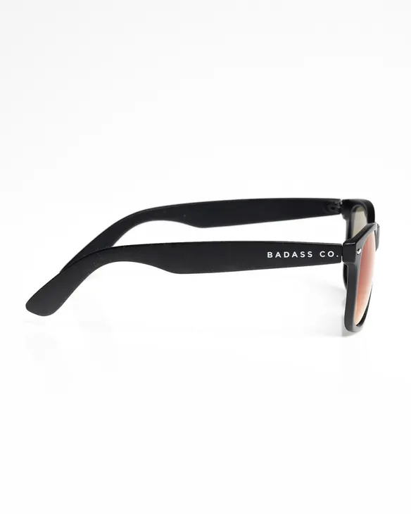 OKULARY CLASSIC BLACK MAT GREEN MIRROR 01-01