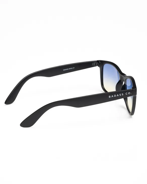 OKULARY CLASSIC BLACK MAT BLUE / YELLOW 01-28