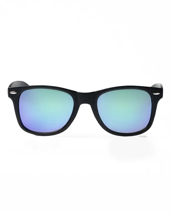 OKULARY CLASSIC BLACK MAT GREEN MIRROR 01-01