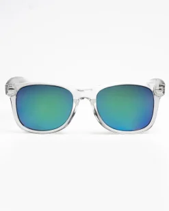 OKULARY CLASSIC CLEAR FLASH GREEN MIRROR 01-15