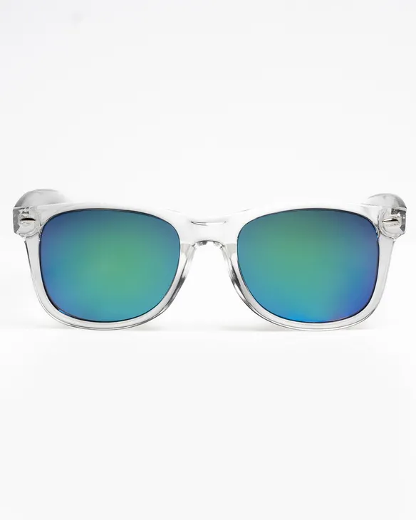 OKULARY CLASSIC CLEAR FLASH GREEN MIRROR 01-15