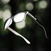 OKULARY CLASSIC INSIDE BLACK/WHITE MAT SILVER MIRROR 00-627
