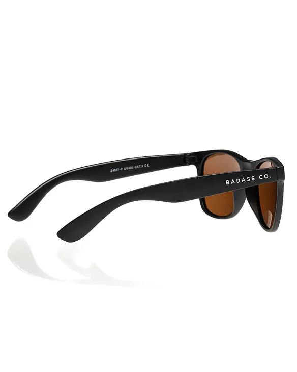OKULARY CLASSIC POLARIZED BLACK MAT BROWN 01-148