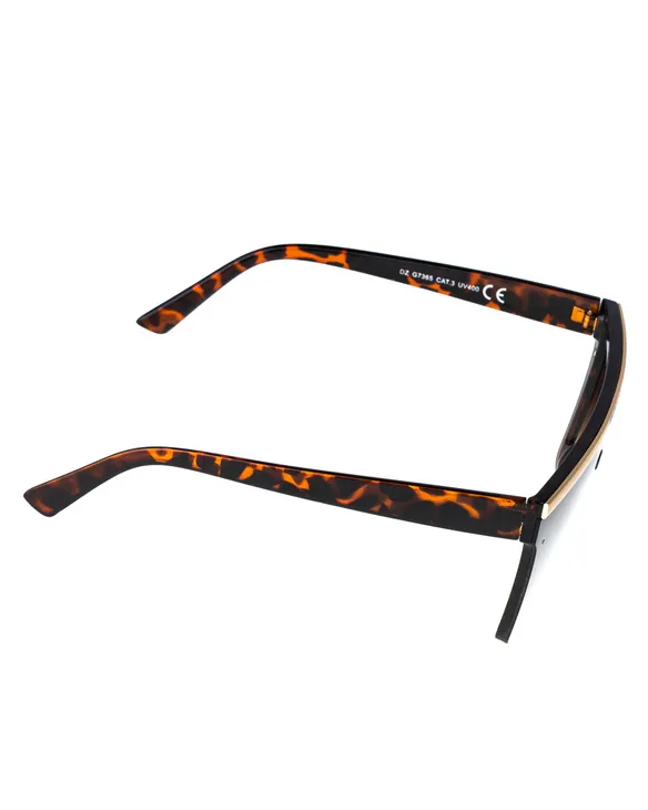 OKULARY CONNECTOR BLACK-GOLD FLASH BROWN 00-381