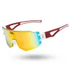OKULARY DUSK WHITE / RED MAT RED MIRROR 01-107