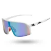 OKULARY GLIDE WHITE MAT GREEN MIRROR 01-98