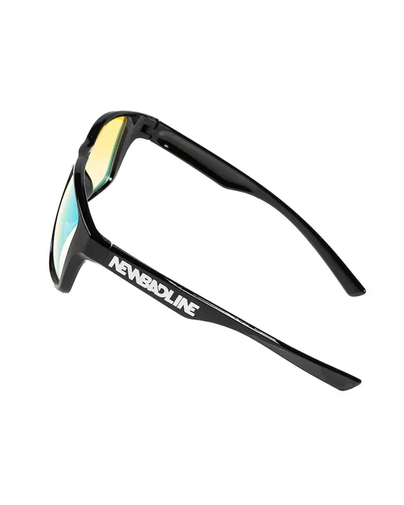 OKULARY HOLLOW BLACK FLASH YELLOW MIRROR 00-614