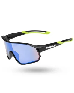 OKULARY HUSH BLACK MAT GREEN MIRROR 01-95