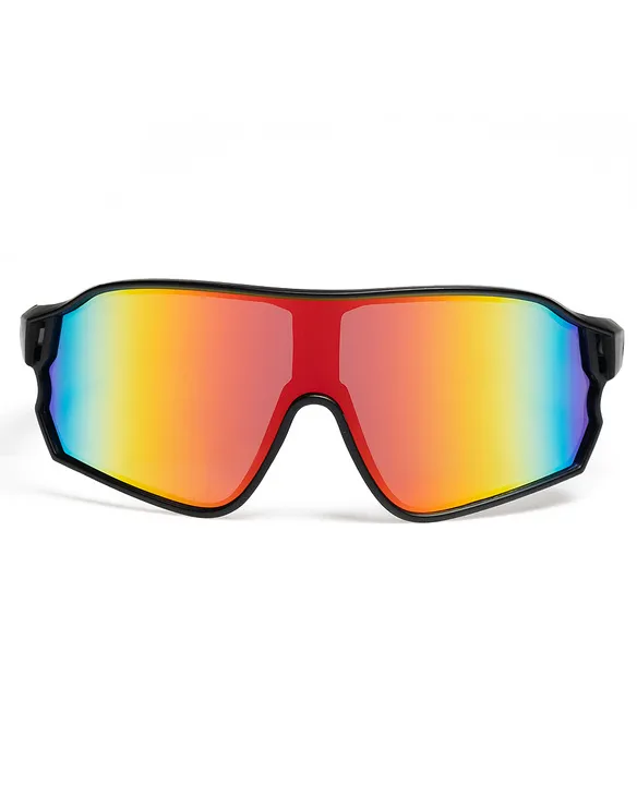 OKULARY HUSH BLACK MAT RED MIRROR 01-94
