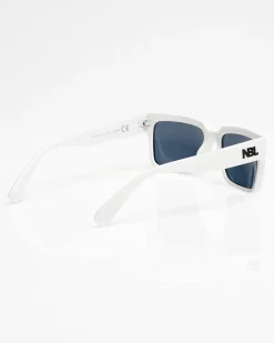 OKULARY NARROW WHITE FLASH NAVY 01-62