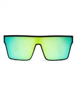 OKULARY ONE GLASS MODER BLACK MAT GREEN MIRROR 01-50