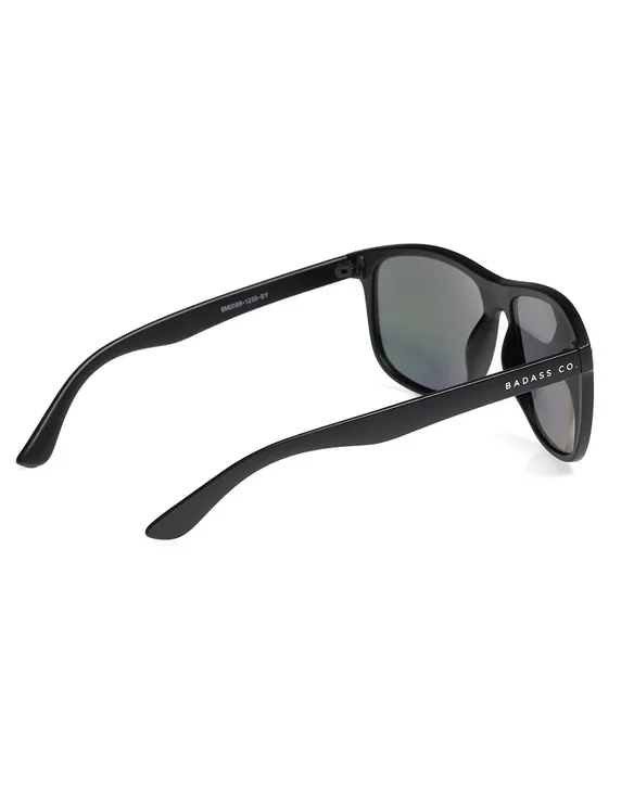 OKULARY OWAL BLACK MAT ORANGE MIRROR 01-25
