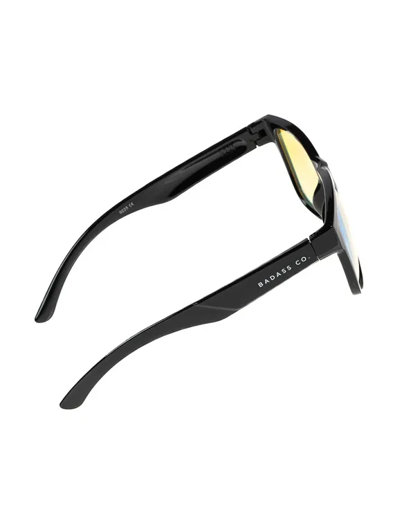 OKULARY SHADE BLACK FLASH GREEN MIRROR 00-608