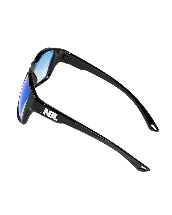 OKULARY SLEEK BLACK FLASH BLUE MIRROR 00-596