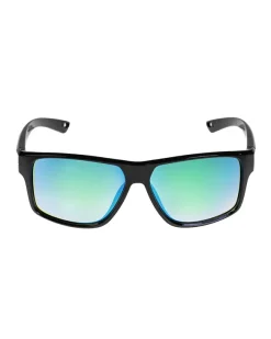OKULARY SLEEK BLACK FLASH GREEN MIRROR 00-598