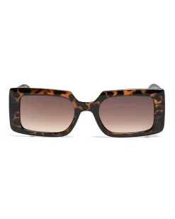 OKULARY SMALL NARROW BROWN PRINT FLASH BROWN 01-66