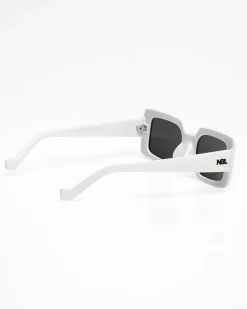 OKULARY SMALL NARROW WHITE FLASH BLACK 01-67