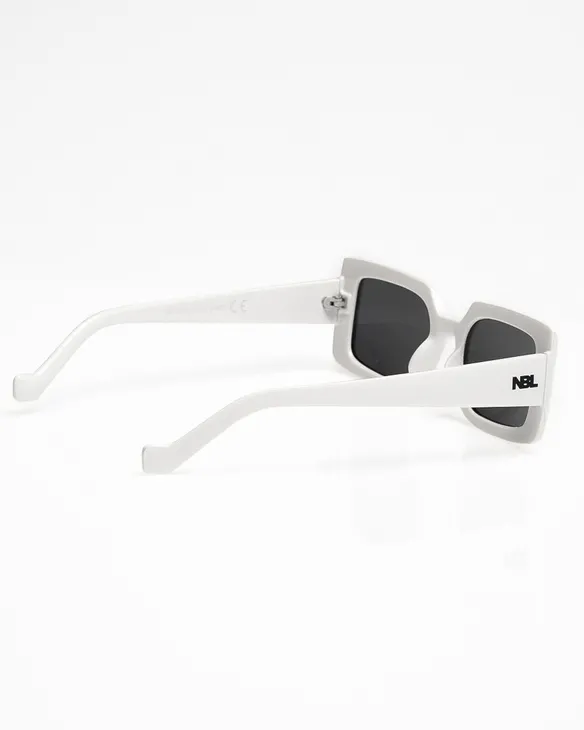 OKULARY SMALL NARROW WHITE FLASH BLACK 01-67