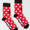 SKARPETKI DŁUGIE DOTS RED