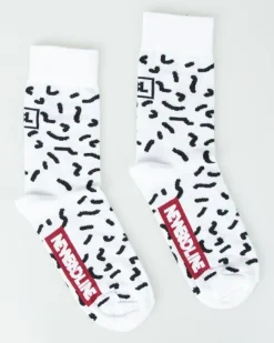 SKARPETKI DŁUGIE PATTERN WHITE