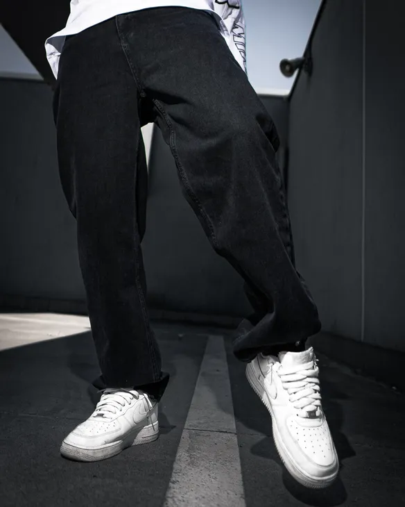 Spodnie Jeans Baggy Light Black